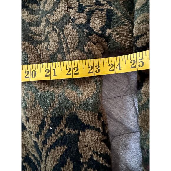 Vintage Icelandic Design Green Wool Blend Button Close Cardigan Women's XL FLAW - Picture 4 of 7